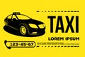 Taxi car service poster Royalty Free Stock Photo