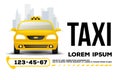 Taxi car service poster Royalty Free Stock Photo