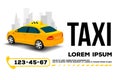 Taxi car service poster Royalty Free Stock Photo