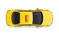 Taxi Car Top View Flat Style Vector Icon Royalty Free Stock Photo