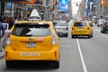 Taxi cars at the Times Square, New York City Royalty Free Stock Photo