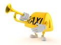 Taxi character playing the trumpet