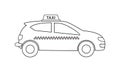 Taxi coloring book transportation to educate kids. Learn colors pages