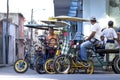 Taxi cycles in Camaguey, Cuba