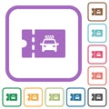 Taxi discount coupon simple icons