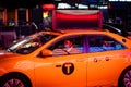 Times Square taxi during COVID Royalty Free Stock Photo