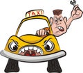 Taxi driver - road rage Royalty Free Stock Photo