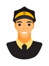 Taxi driver vector illustration. Royalty Free Stock Photo