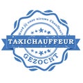 Taxi driver wanted - Dutch language stamp