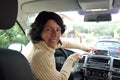 A taxi driver woman Royalty Free Stock Photo