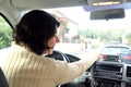 A taxi driver woman Royalty Free Stock Photo