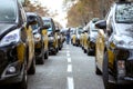 Taxi drivers strike in Barcelona.