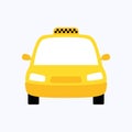Taxi flat design style on white background Royalty Free Stock Photo