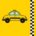 Taxi flat icon, vectors, car, symbol.