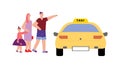 Taxi Flat Illustration