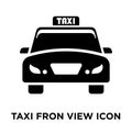 Taxi Fron View icon vector isolated on white background, logo co
