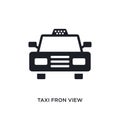 taxi fron view isolated icon. simple element illustration from ultimate glyphicons concept icons. taxi fron view editable logo