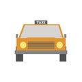 Taxi Front View Illustration