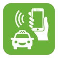 Taxi hailing phone application icon