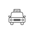 Taxi icon. Element of hotel icon for mobile concept and web apps. Thin line Taxi icon can be used for web and mobile