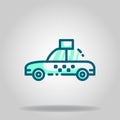 Taxi icon or logo in  twotone Royalty Free Stock Photo