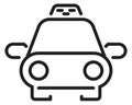 Taxi icon. Passenger service car line symbol