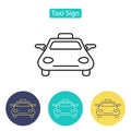 Taxi vector icon. Royalty Free Stock Photo