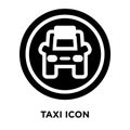 Taxi icon vector isolated on white background, logo concept of T Royalty Free Stock Photo