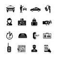 Taxi Icons Black