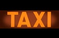 Taxi Light Sign Royalty Free Stock Photo
