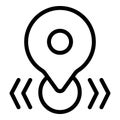 Taxi location icon outline vector. Online app