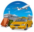 Taxi and luggage