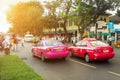Taxi-Meter in Bangkok at sunlight Royalty Free Stock Photo