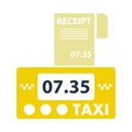 Taxi Meter With Receipt Icon Royalty Free Stock Photo