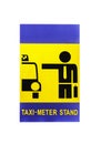 Taxi meter stand sign isolated