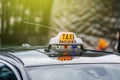 Taxi Parisien - Paris Taxi sign sunny day