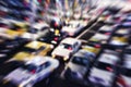 Taxi Parking Blurred Abstract Background