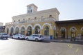 Taxi parking and Taranto train station main building