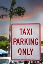 Taxi Parking Only in Tropical Dusk