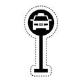 taxi parking zone sign isolated icon