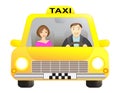 Taxi and passenger