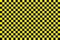 Taxi pattern. Black-yellow checkerboard. Background of taxi in New York. Cab for city. Vintage checkered wallpaper for car and