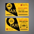 Taxi pickup service business card layout template.