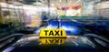 Taxi Ram Raid Royalty Free Stock Photo