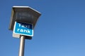 Taxi rank sign on pole Royalty Free Stock Photo