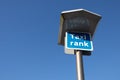 Taxi Rank sign on a tall metal pole Royalty Free Stock Photo