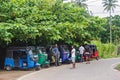 A taxi rank in Sri Lanka