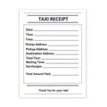 Taxi receipt form isolated on white background Royalty Free Stock Photo