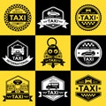 Taxi Retro Style Labels