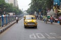 Taxi and rickshaw in Kolkata, India Royalty Free Stock Photo